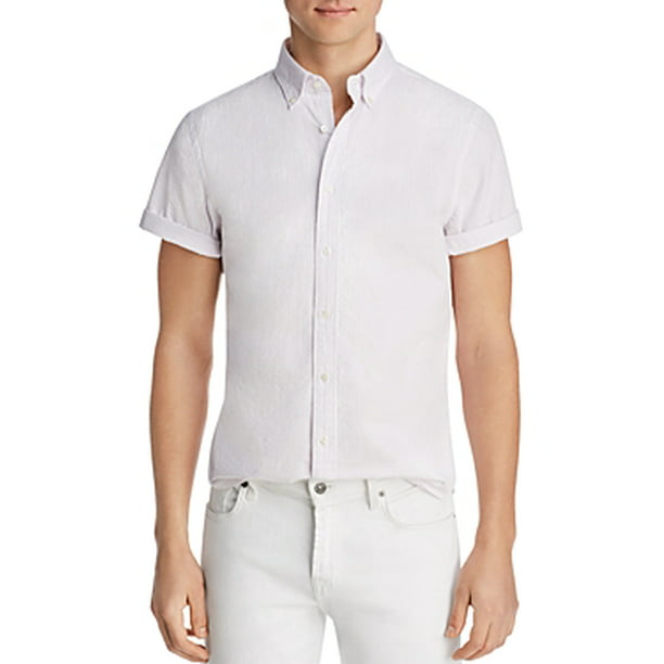Essentials Slim-Fit Short-Sleeve Casual Poplin Shirt Button-Down-Shirts Uomo 